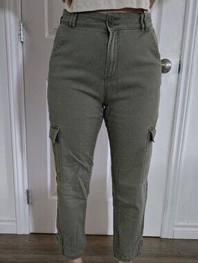 Dynamite Cindy Olive Utility Pants